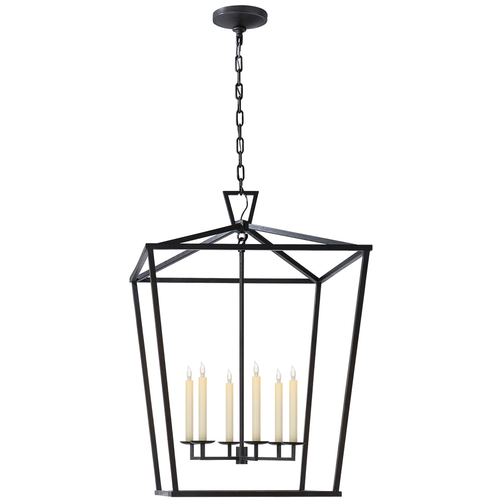 Visual Comfort Signature Canada - Six Light Lantern - Darlana - Aged Iron- Union Lighting Luminaires Decor