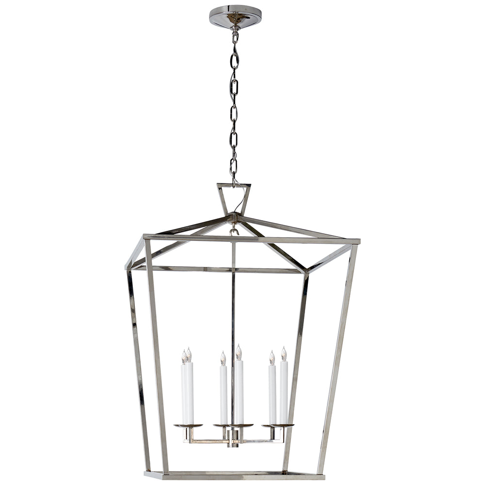 Visual Comfort Signature Canada - Six Light Lantern - Darlana - Polished Nickel- Union Lighting Luminaires Decor