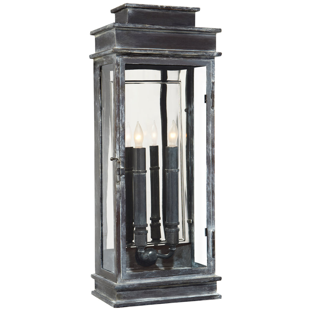 Visual Comfort Signature Canada - Two Light Outdoor Linear Lantern - Linear Lantern - Weathered Zinc- Union Lighting Luminaires Decor