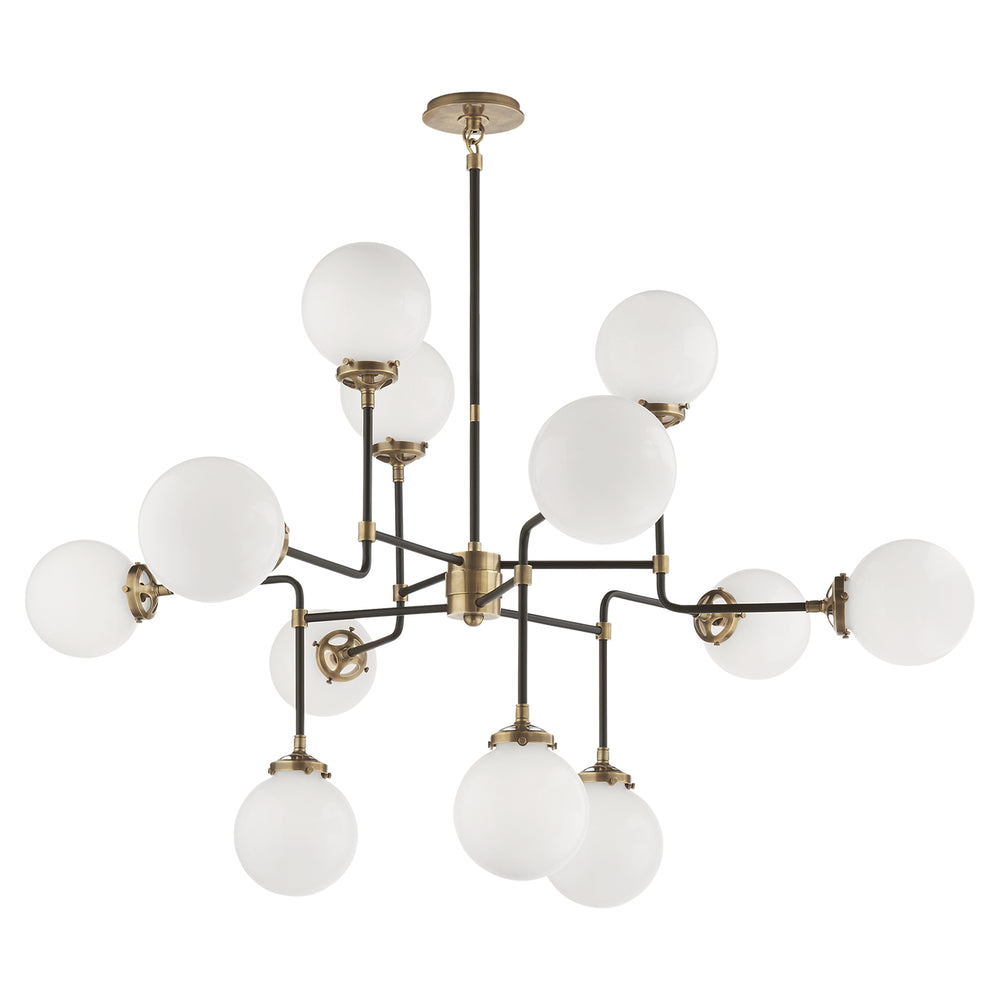 Visual Comfort Signature Canada - 12 Light Chandelier - Bistro - Hand-Rubbed Antique Brass- Union Lighting Luminaires Decor