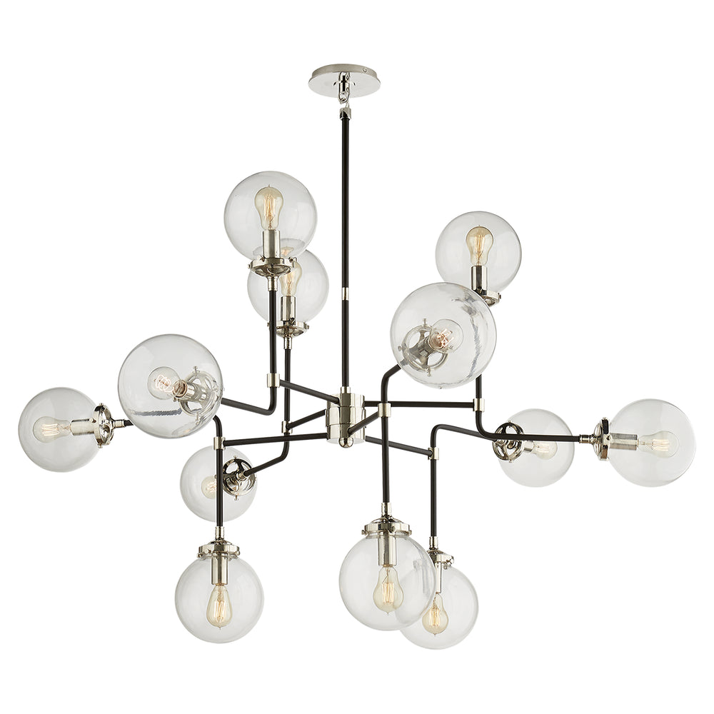 Visual Comfort Signature Canada - 12 Light Chandelier - Bistro - Polished Nickel- Union Lighting Luminaires Decor