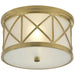 Visual Comfort Signature Canada - Two Light Flush Mount - Montpelier - Hand-Rubbed Antique Brass- Union Lighting Luminaires Decor
