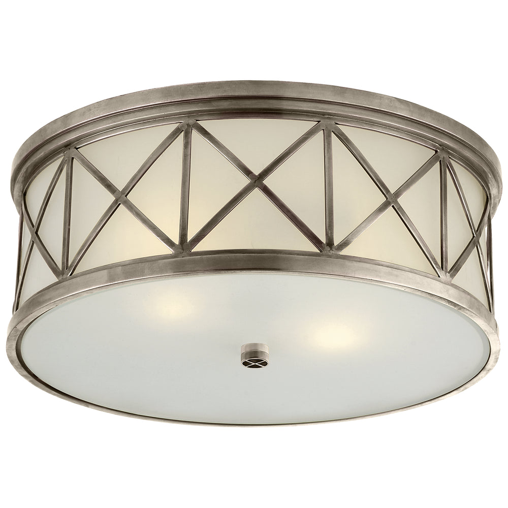 Visual Comfort Signature Canada - Three Light Flush Mount - Montpelier - Antique Nickel- Union Lighting Luminaires Decor
