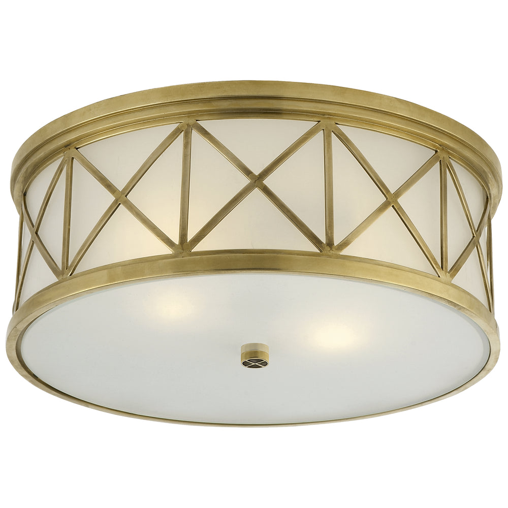Visual Comfort Signature Canada - Three Light Flush Mount - Montpelier - Hand-Rubbed Antique Brass- Union Lighting Luminaires Decor