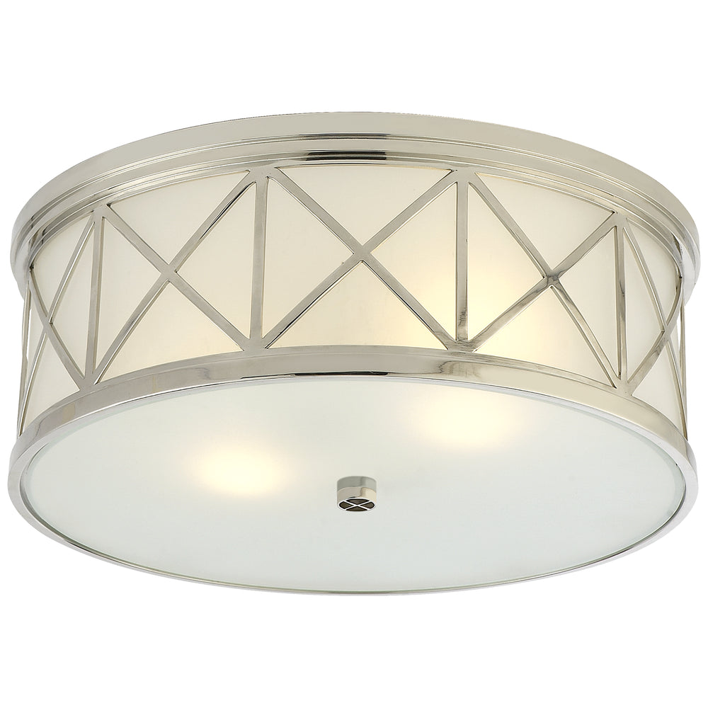 Visual Comfort Signature Canada - Three Light Flush Mount - Montpelier - Polished Nickel- Union Lighting Luminaires Decor