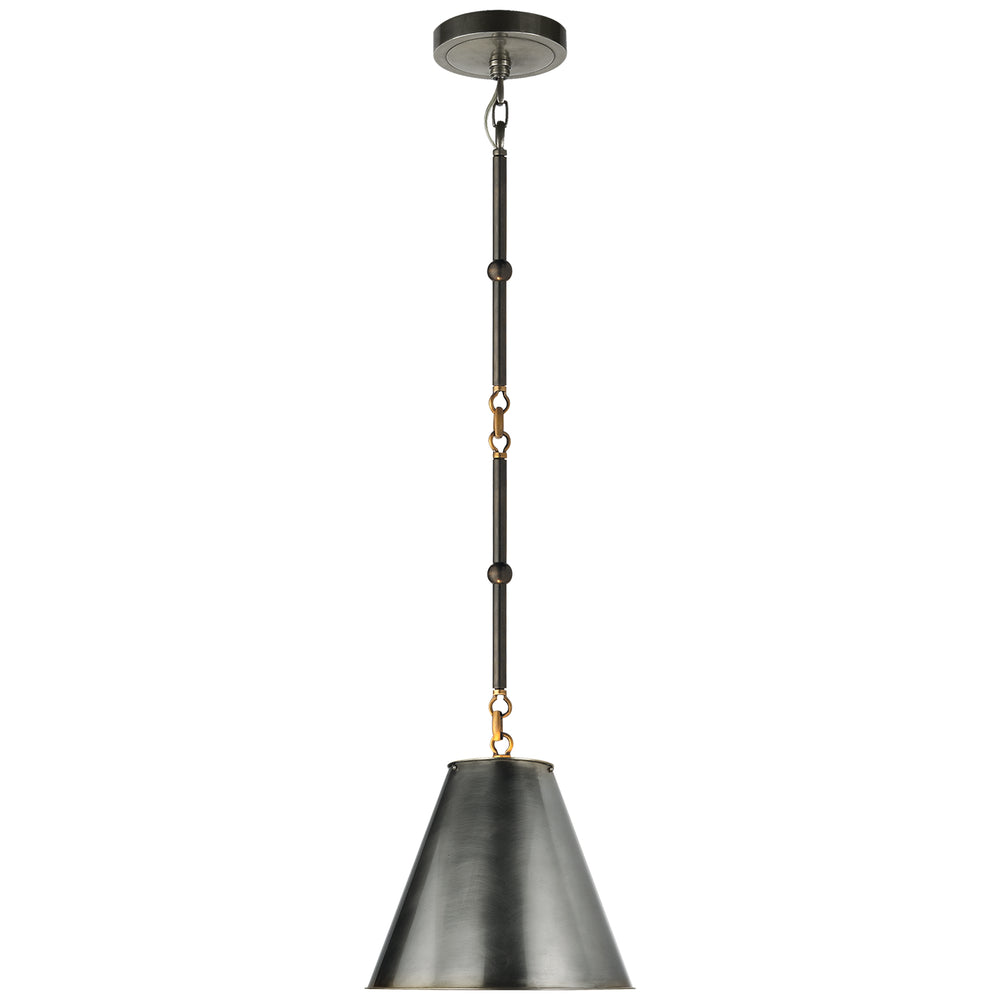 Visual Comfort Signature Canada - One Light Pendant - Goodman - Bronze with Antique Brass- Union Lighting Luminaires Decor