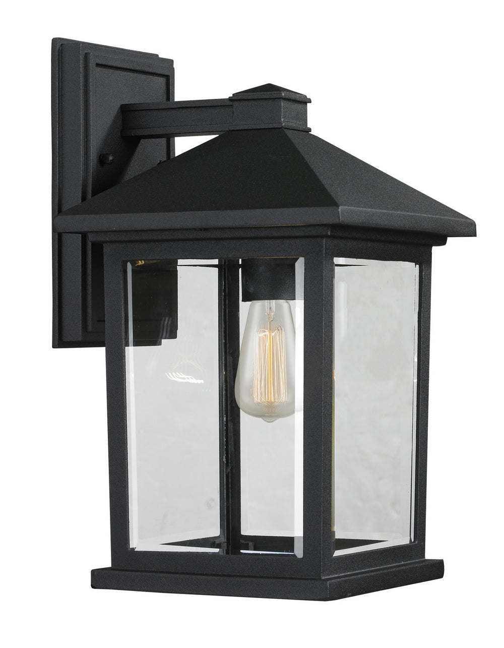 Z-Lite Canada - One Light Outdoor Wall Light - Portland - Black- Union Lighting Luminaires Decor