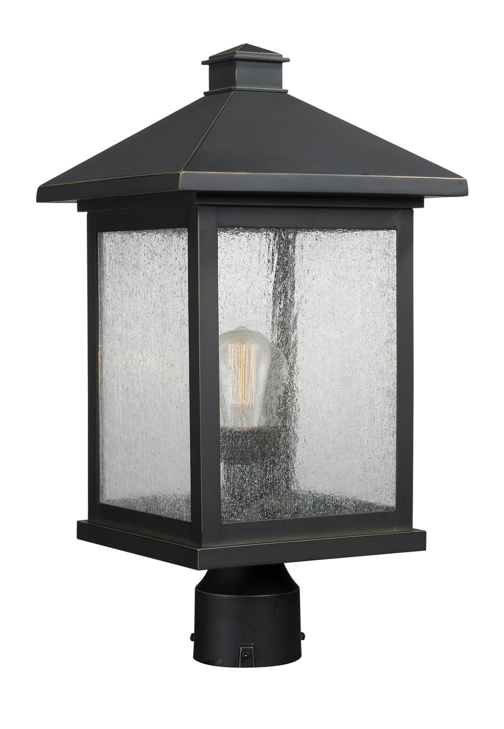 Z-Lite Canada - One Light Outdoor Post Mount Fixture - Portland - Oil Rubbed Bronze- Union Lighting Luminaires Decor