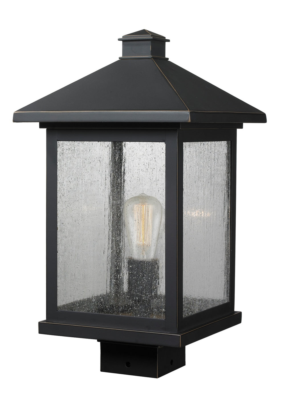 Z-Lite Canada - One Light Outdoor Post Mount Fixture - Portland - Oil Rubbed Bronze- Union Lighting Luminaires Decor