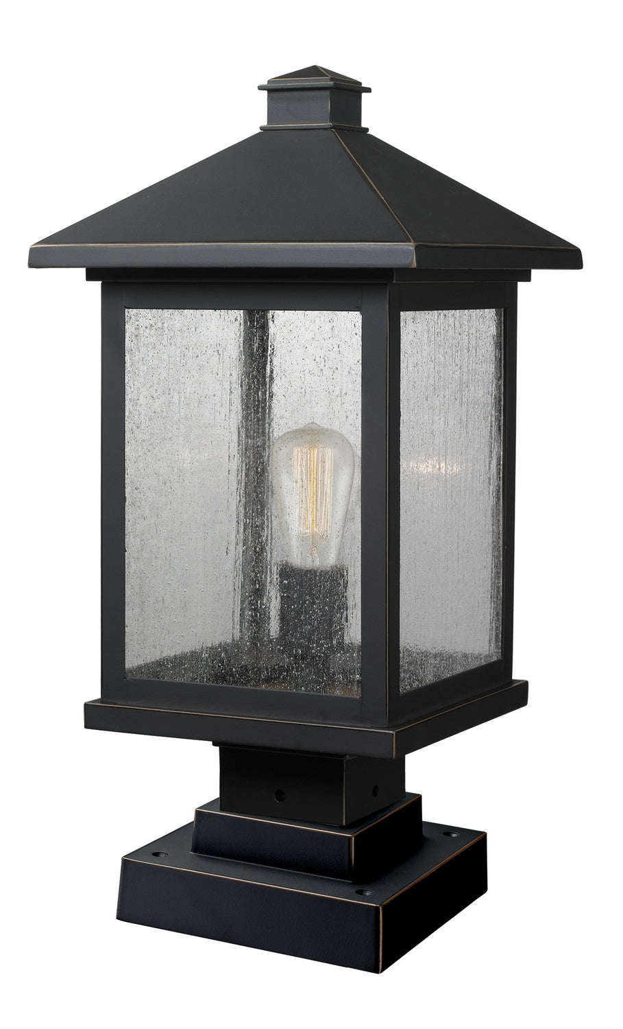 Z-Lite Canada - One Light Outdoor Pier Mounted Fixture - Portland - Oil Rubbed Bronze- Union Lighting Luminaires Decor