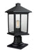Z-Lite Canada - One Light Outdoor Pier Mounted Fixture - Portland - Black- Union Lighting Luminaires Decor