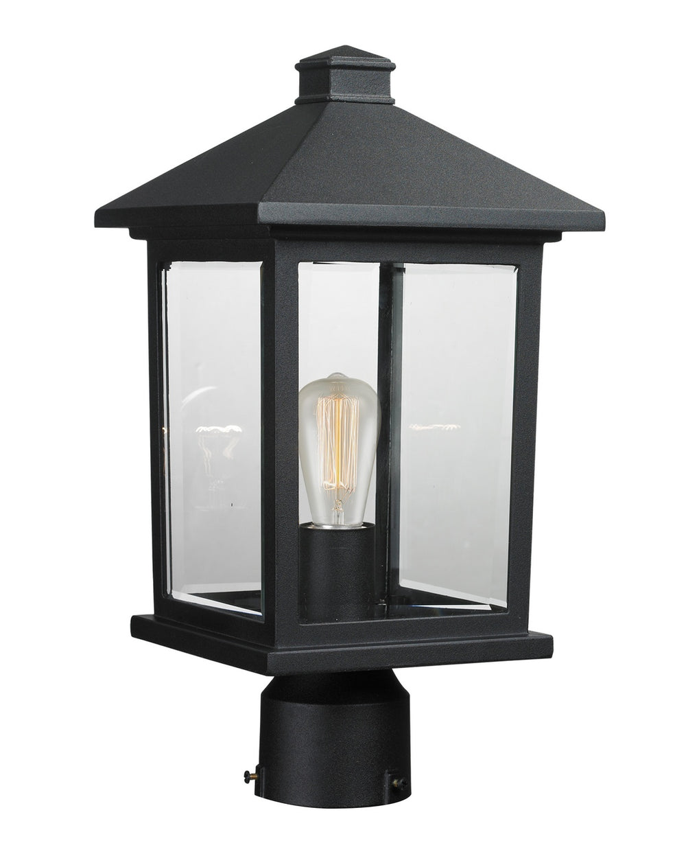 Z-Lite Canada - One Light Outdoor Post Mount Fixture - Portland - Black- Union Lighting Luminaires Decor
