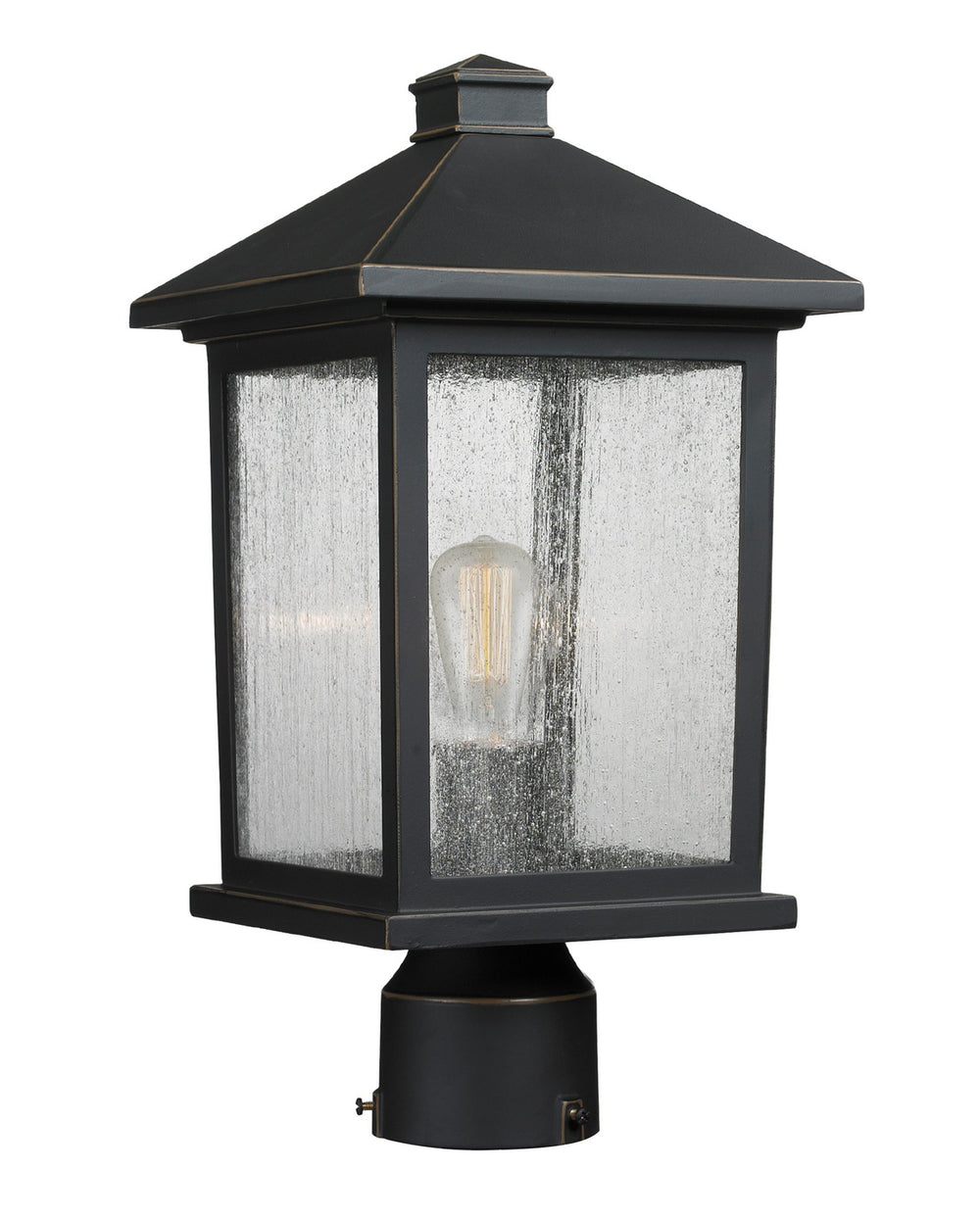 Z-Lite Canada - One Light Outdoor Post Mount Fixture - Portland - Oil Rubbed Bronze- Union Lighting Luminaires Decor