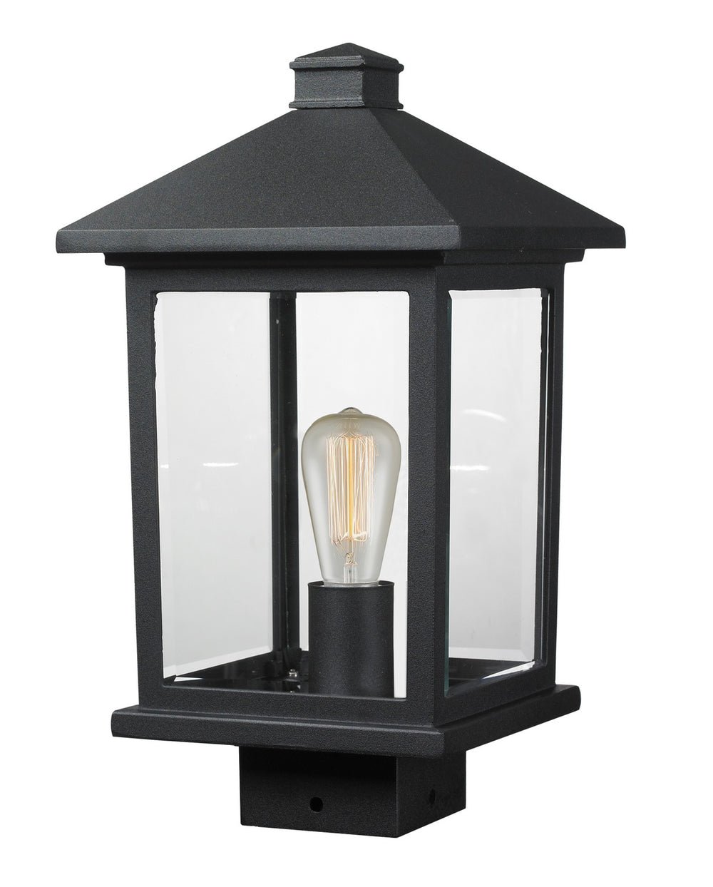 Z-Lite Canada - One Light Outdoor Post Mount Fixture - Portland - Black- Union Lighting Luminaires Decor