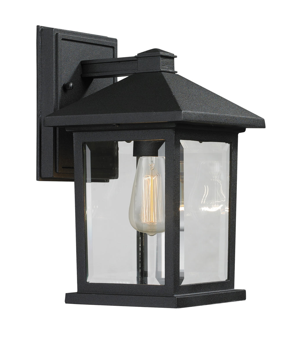 Z-Lite Canada - One Light Outdoor Wall Light - Portland - Black- Union Lighting Luminaires Decor
