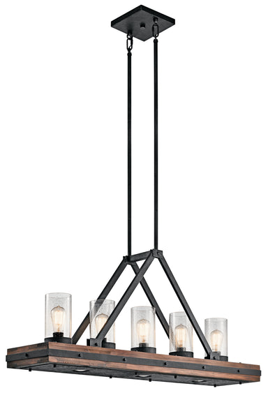 Kichler Canada - Eight Light Linear Chandelier - Colerne - Auburn Stained Finish- Union Lighting Luminaires Decor