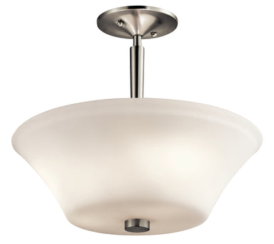 Kichler Canada - Three Light Semi Flush Mount - Aubrey - Brushed Nickel- Union Lighting Luminaires Decor