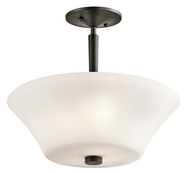 Kichler Canada - Three Light Semi Flush Mount - Aubrey - Olde Bronze- Union Lighting Luminaires Decor