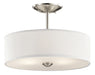 Kichler Canada - Three Light Semi Flush Mount - Shailene - Brushed Nickel- Union Lighting Luminaires Decor