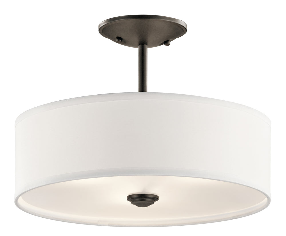 Kichler Canada - Three Light Semi Flush Mount - Shailene - Olde Bronze- Union Lighting Luminaires Decor