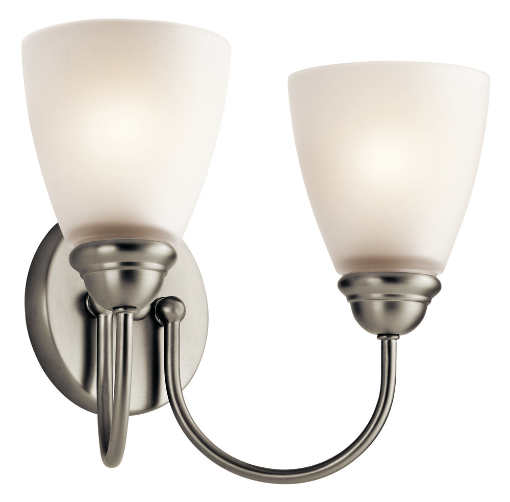 Kichler Canada - Two Light Bath - Jolie - Brushed Nickel- Union Lighting Luminaires Decor