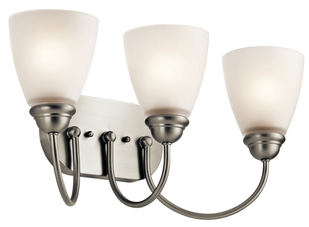 Kichler Canada - Three Light Bath - Jolie - Brushed Nickel- Union Lighting Luminaires Decor