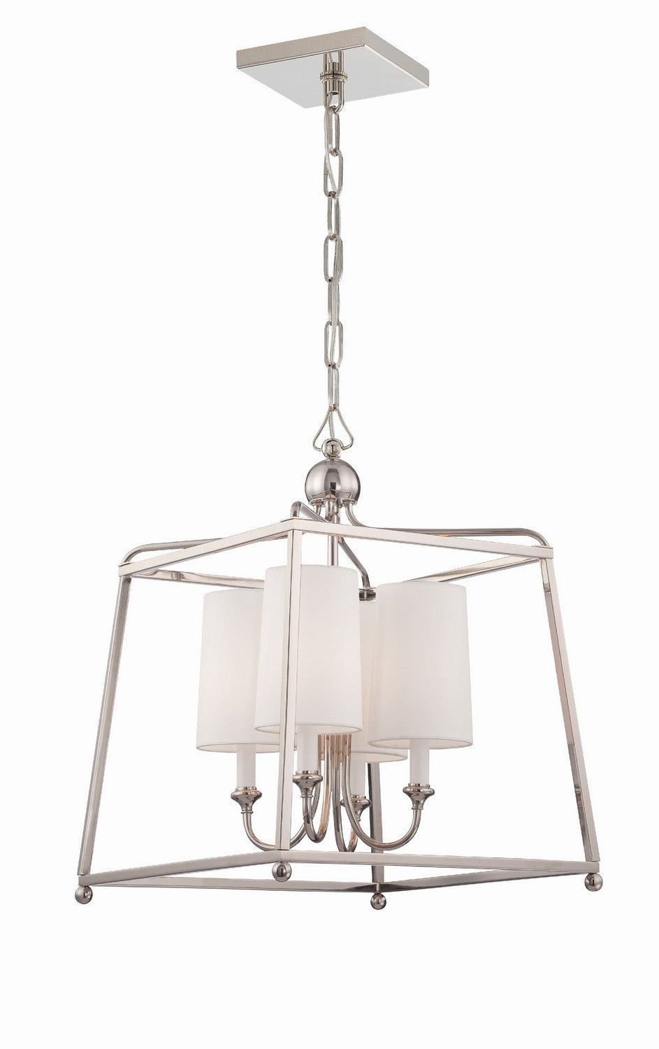 Crystorama - Four Light Chandelier - Sylvan - Polished Nickel- Union Lighting Luminaires Decor