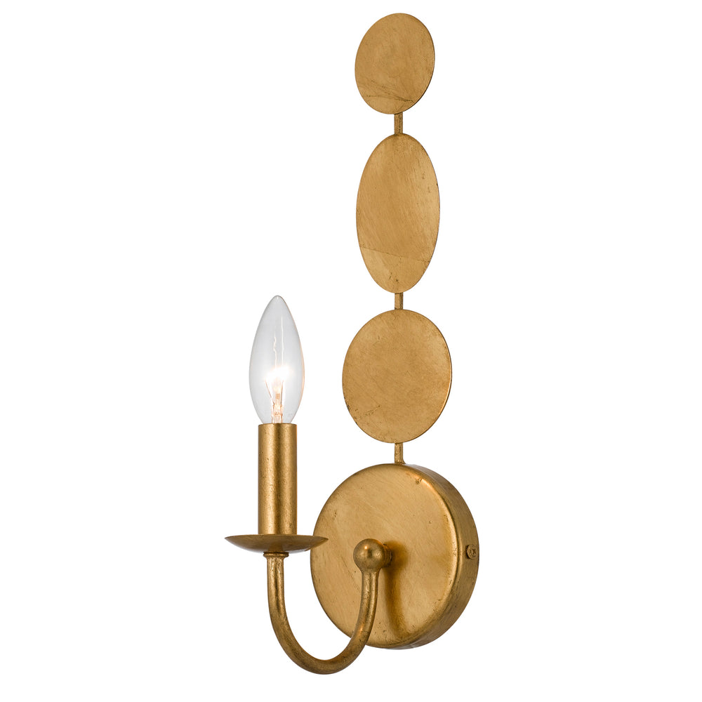 Crystorama - One Light Wall Sconce - Layla - Antique Gold- Union Lighting Luminaires Decor