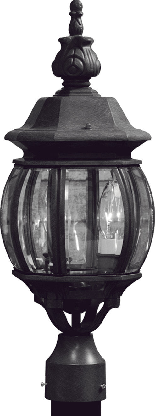 Artcraft Canada - Three Light Outdoor Post Mount - Classico - Black- Union Lighting Luminaires Decor