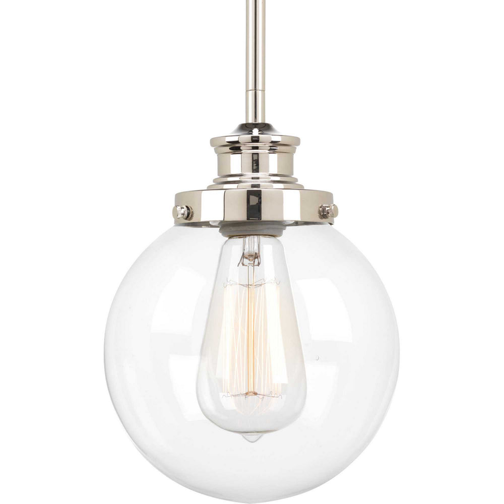 Progress Canada - One Light Pendant - Penn - Polished Nickel- Union Lighting Luminaires Decor