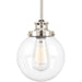 Progress Canada - One Light Pendant - Penn - Polished Nickel- Union Lighting Luminaires Decor