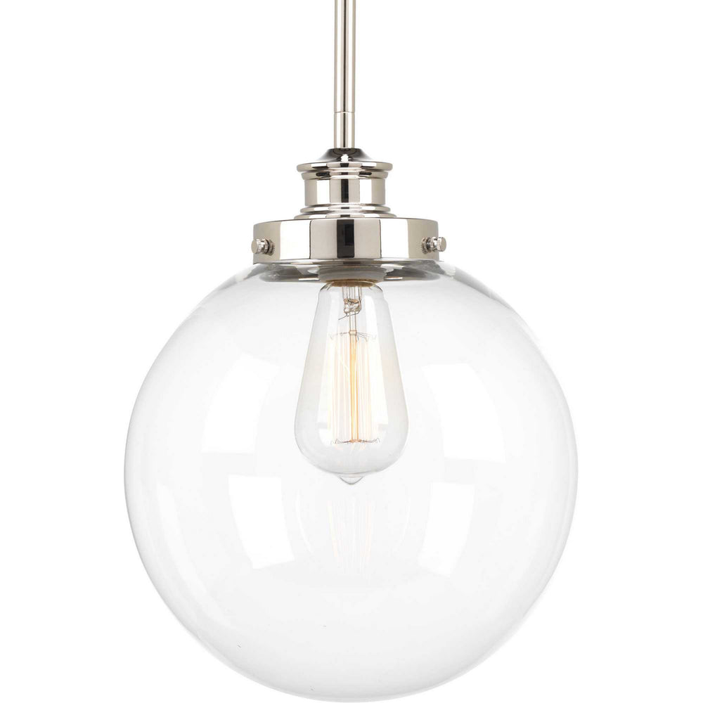 Progress Canada - One Light Pendant - Penn - Polished Nickel- Union Lighting Luminaires Decor