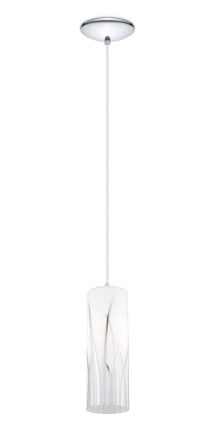 Eglo Canada - One Light Pendant - Rivato - White/Chrome- Union Lighting Luminaires Decor
