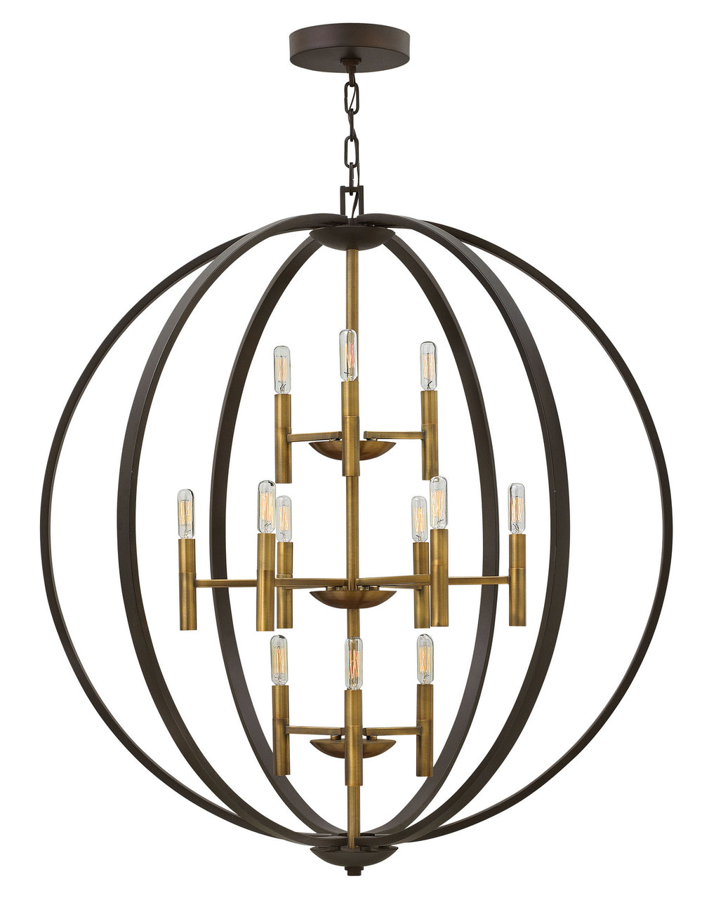 Hinkley Canada - LED Chandelier - Euclid - Spanish Bronze- Union Lighting Luminaires Decor