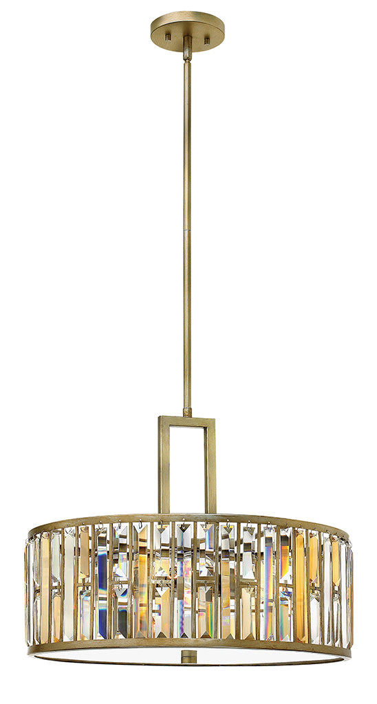 Fredrick Ramond Canada - LED Foyer Pendant - Gemma - Silver Leaf- Union Lighting Luminaires Decor