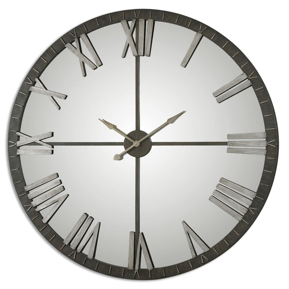 Uttermost - Wall Clock - Amelie - Rustic Bronze w/Silver Highlights- Union Lighting Luminaires Decor