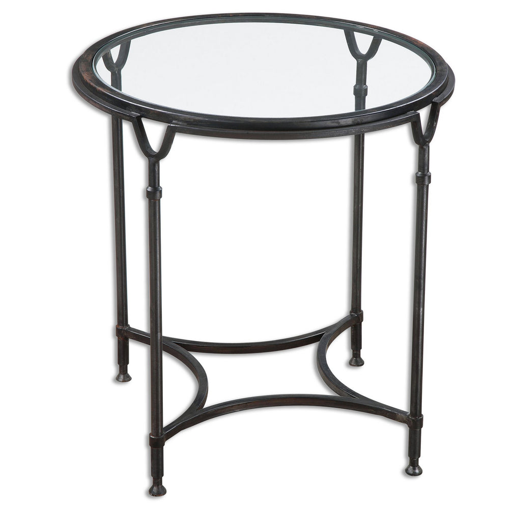 Uttermost - Side Table - Samson - Black w/ Silver- Union Lighting Luminaires Decor