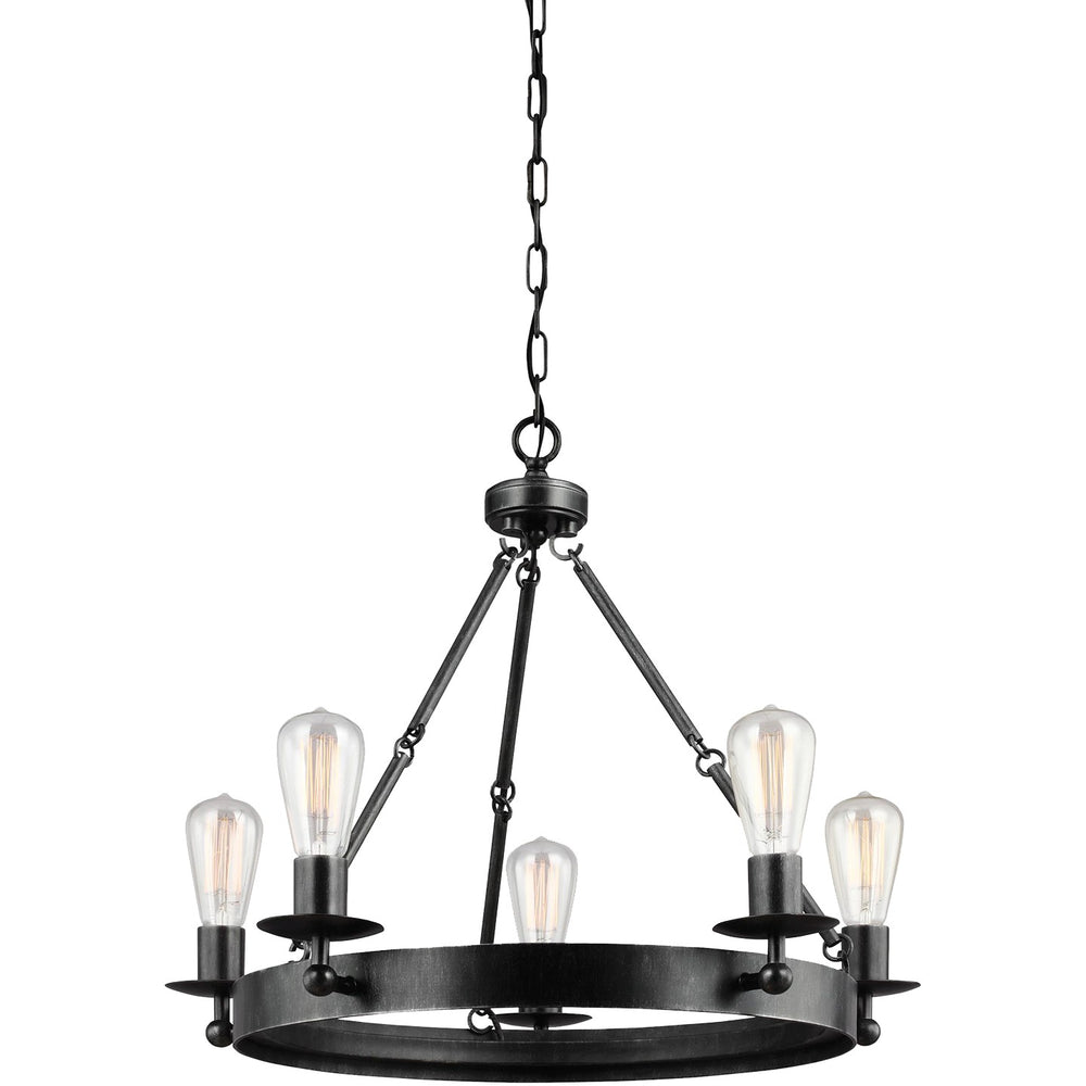 Generation Lighting Canada - Five Light Chandelier - Ravenwood Manor - Stardust- Union Lighting Luminaires Decor