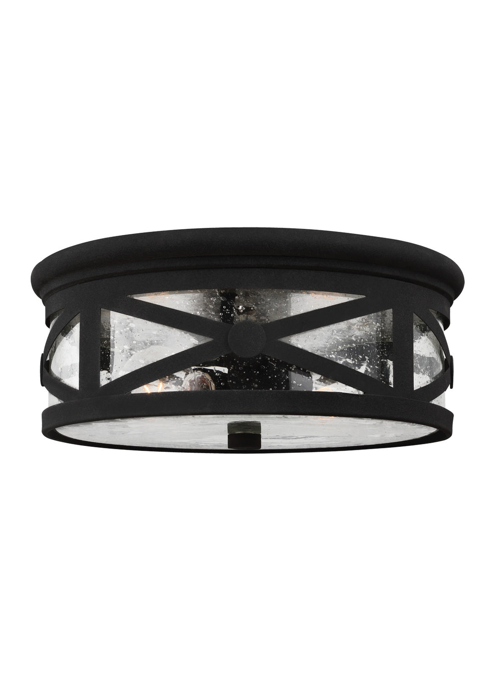 Generation Lighting Canada - Two Light Outdoor Flush Mount - Outdoor Ceiling - Black- Union Lighting Luminaires Decor