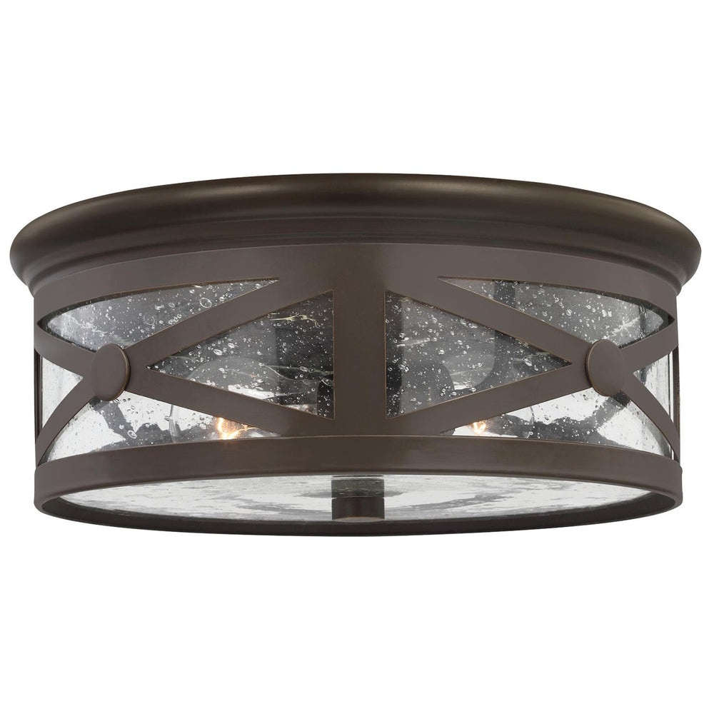 Generation Lighting Canada - Two Light Outdoor Flush Mount - Outdoor Ceiling - Antique Bronze- Union Lighting Luminaires Decor