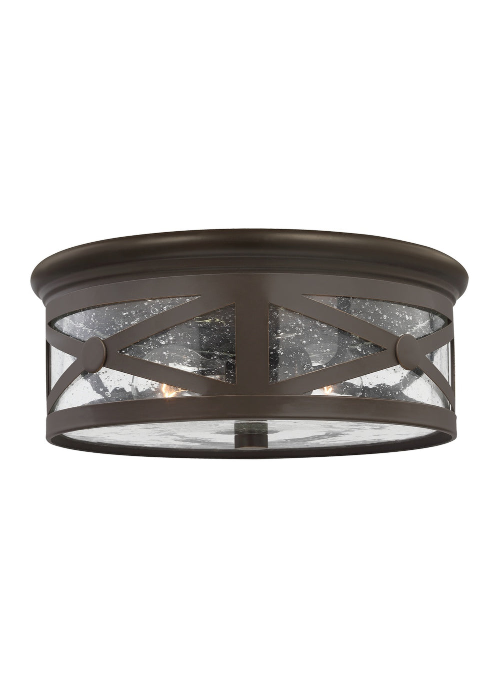 Generation Lighting Canada - Two Light Outdoor Flush Mount - Outdoor Ceiling - Antique Bronze- Union Lighting Luminaires Decor