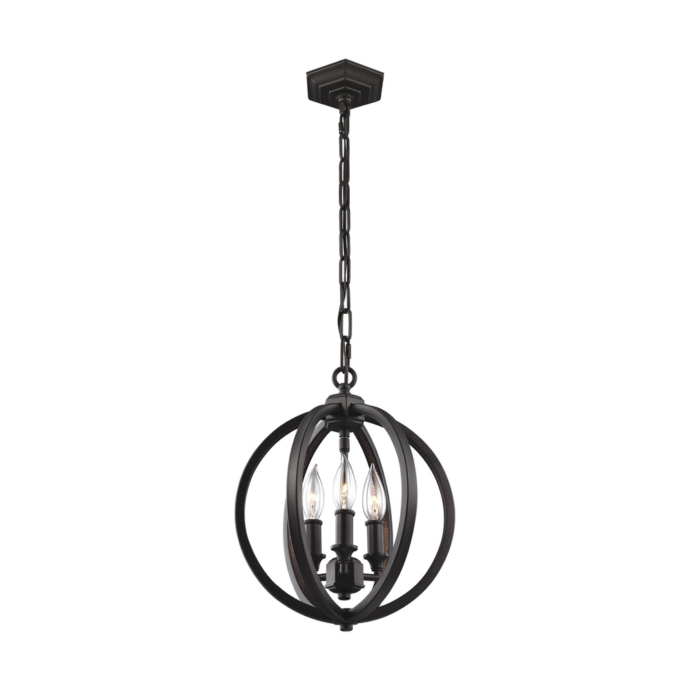 Visual Comfort Studio Canada - Three Light Pendant - Corinne - Oil Rubbed Bronze- Union Lighting Luminaires Decor