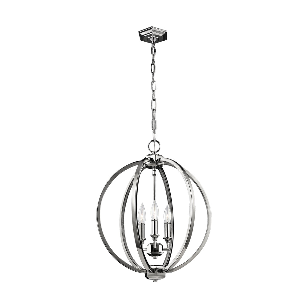 Visual Comfort Studio Canada - Three Light Pendant - Corinne - Polished Nickel- Union Lighting Luminaires Decor