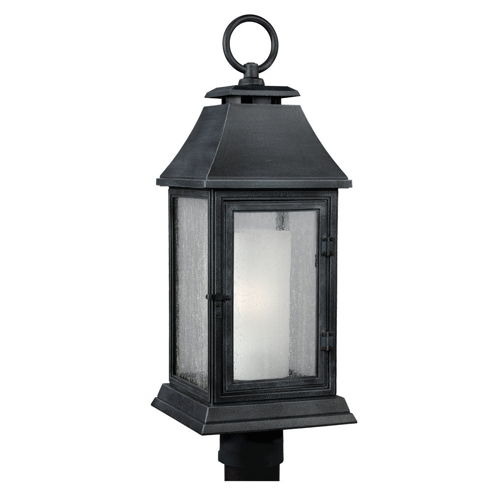 Visual Comfort Studio Canada - One Light Post Lantern - Shepherd - Dark Weathered Zinc- Union Lighting Luminaires Decor