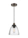 Visual Comfort Studio Canada - One Light Pendant - Baskin - Painted Aged Brass / Dark Weathered Zinc- Union Lighting Luminaires Decor