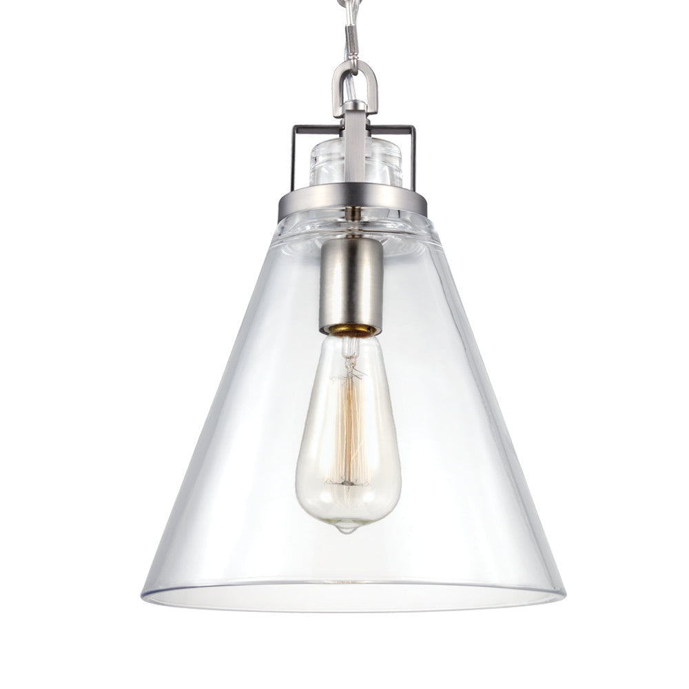 Visual Comfort Studio Canada - One Light Pendant - Frontage - Satin Nickel- Union Lighting Luminaires Decor