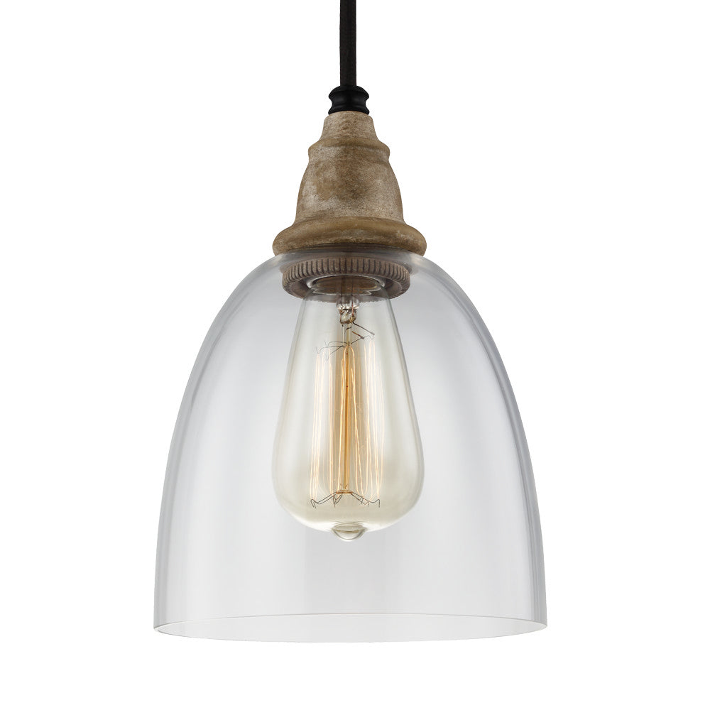 Generation Lighting Canada. - One Light Pendant - Matrimonio - Driftwood / Dark Weathered Zinc- Union Lighting Luminaires Decor