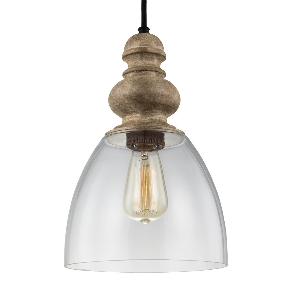 Generation Lighting Canada. - One Light Pendant - Matrimonio - Driftwood / Dark Weathered Zinc- Union Lighting Luminaires Decor