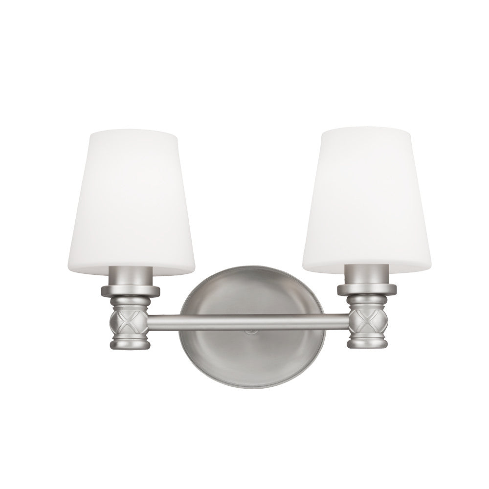 Visual Comfort Studio Canada - Two Light Vanity - Xavierre - Satin Nickel- Union Lighting Luminaires Decor