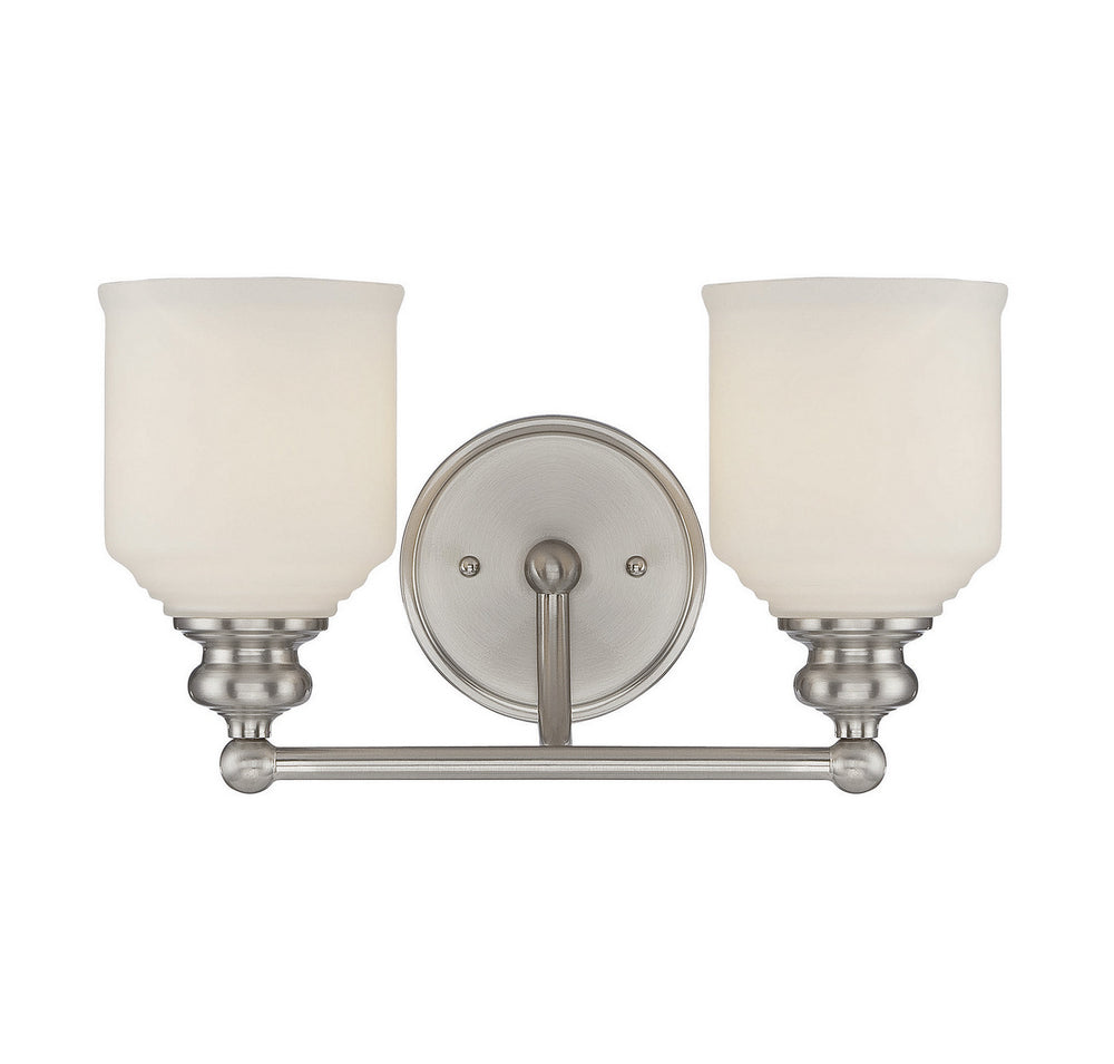 Savoy House Canada - Two Light Bath Bar - Melrose - Satin Nickel- Union Lighting Luminaires Decor